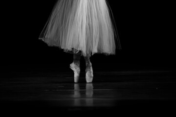 Ballerina legs closeup