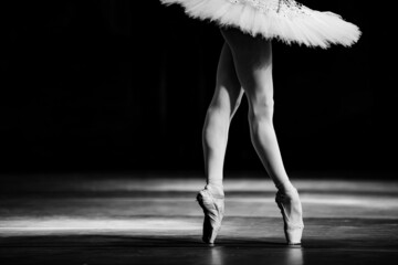 Ballerina legs closeup