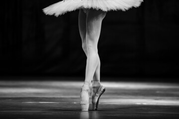 Ballerina legs closeup