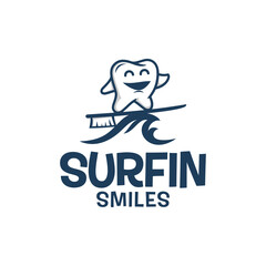 dental, surfing, wave, tooth, tooth brush, dentist logo inspiration