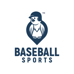 birds wearing baseball helmets, map pointer, mascot baseball logo inspiration