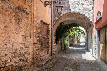 View of Dolcedo, a picturesque village near Imperia, Liguria, Italy
