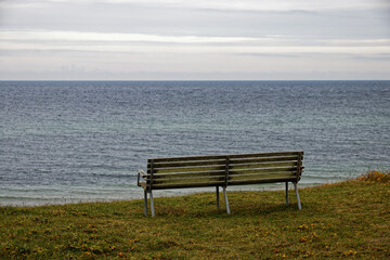Naklejka na ściany i meble bench on the beach