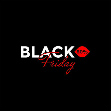 Black friday label logo vector image