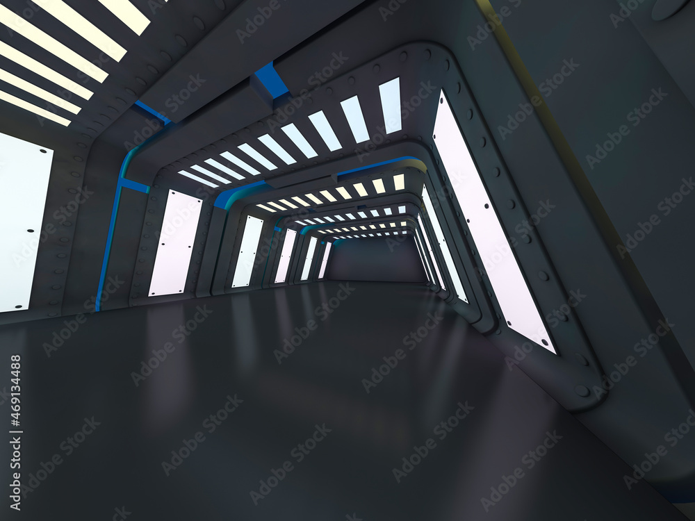 Aufkleber abstract modern empty architecture background. 3d illustration