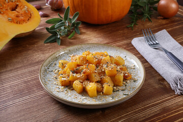 cibo vegetariano zucca arrosot