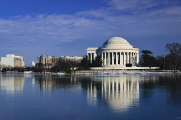 Jefferson Memorial in wintertime - Washington DC United States