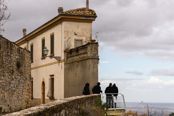 Historiusche Gebäude in Volterra, Toksana, Italien 