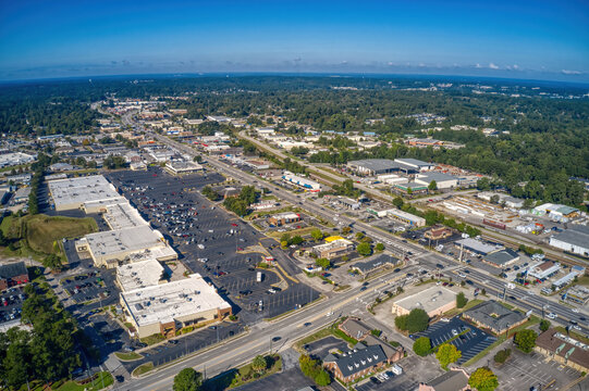 Aerial View of the Augusta Suburb of Martinez, Georgia