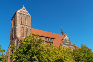 Die Kirche St. Nikolia in der Hansestadt Wismar, Mecklenburg-Vorpommern