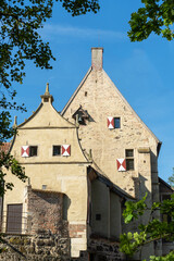Fototapeta na wymiar Teilansicht von Burg Vischering in Lüdinghausen, Nordrhein-Westfalen