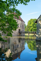 Fototapeta premium Teilansicht von Burg Vischering in Lüdinghausen, Nordrhein-Westfalen