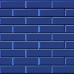 Decor for subway, home itterier bath and kitchen.Ceramic or earthenware modern blue tiles.