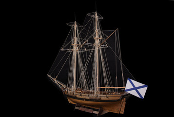 wooden model of the schooner Polotsk