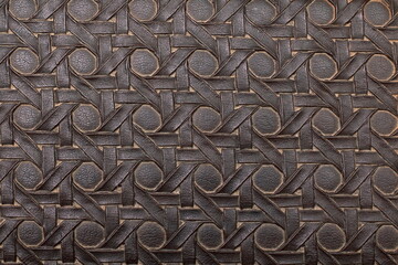 traced shapes on leather used for background