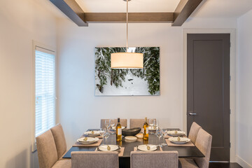 Modern dining room in luxury house.