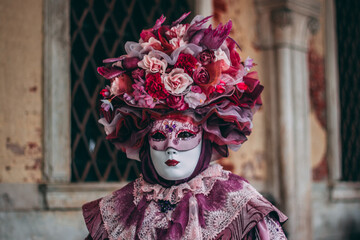 Fototapeta na wymiar Carneval mask in Venice, Venetian Costume, Mask