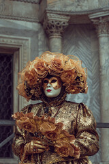 Fototapeta na wymiar Carneval mask in Venice, Venetian Costume, Mask