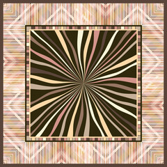 Vector abstract geometric squared pattern in pastel shades of flesh color for board, scarf, hijab, tiles design