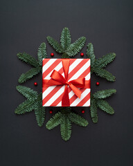 Christmas card with gift box