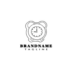 clock logo cartoon design template icon simple isolated vector illustration