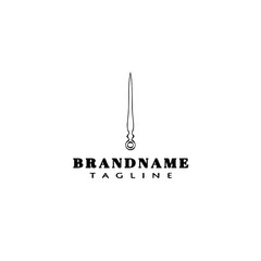 clock hands logo cartoon icon design template black cute vector illustration