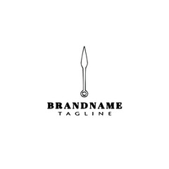 clock hands logo cartoon icon design template black isolated vector cute