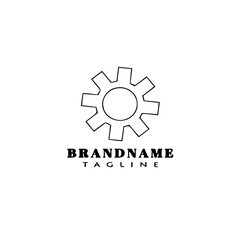 clock part logo cartoon icon design template black simple vector illustration