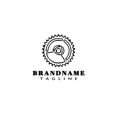 clock part logo cartoon icon design template cute isolated vector illustration