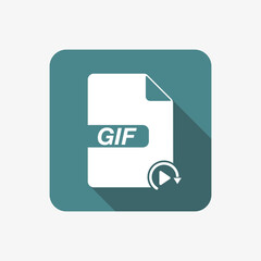 GIF file format icon. Flat design style for web and mobile UI design.