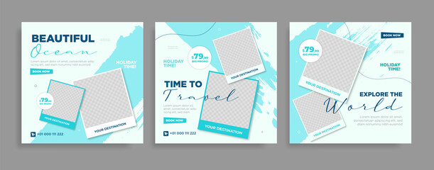 Travel and tour social media post template