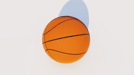 Fototapeta premium Basketball isolated. Standard orange basket ball. Perfect for sports advertising 