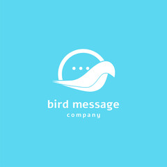 Communication and Telecommunication Concept with Dove Chat Logo