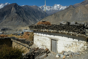 Thini village in Lower Mustang, Nepal