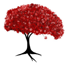 Stylized tree of maple.