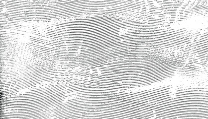 Swirled and curled stripes and brush strokes texture. Marble or acrylic atrwork imitation. Cool and swirly background. Abstract vector illustration. Black isolated on white. EPS10