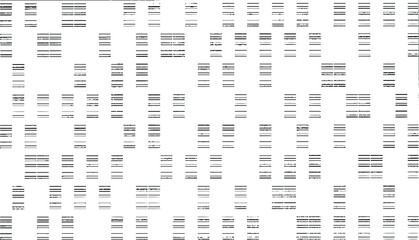 Obraz premium Rough, irregular texture composed of monochrome geometric elements. Overlay distressed grunge background. Abstract vector illustration. Isolated on white background. EPS10