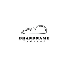 cloud logo cartoon icon simple template black isolated vector illustration