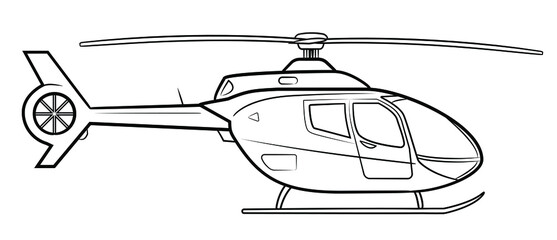 Vector stock illustration of modern helicopter