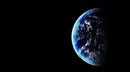 8k Ultra HD 7640x4320. Panoramic view of earth, sun, star and galaxy. Sunrise over planet Earth, view from space. 3d rendering.
