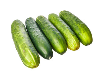  Bunch of cucumbers isolated on a white background