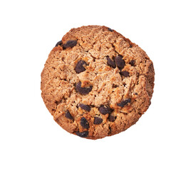  Delicious chocolate cookie isolated on a white background