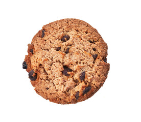  Delicious chocolate cookie isolated on a white background