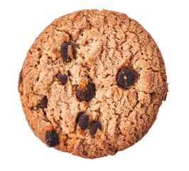  Delicious chocolate cookie isolated on a white background