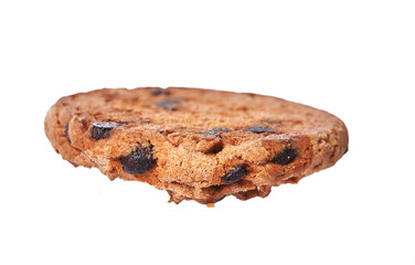  Delicious chocolate cookie isolated on a white background