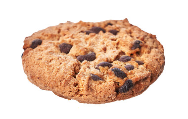  Delicious chocolate cookie isolated on a white background