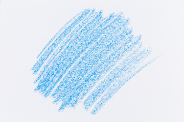 Wax crayon hand drawing blue background