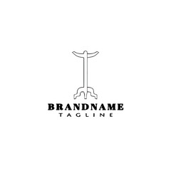 coat stand cartoon logo template icon design black isolated vector