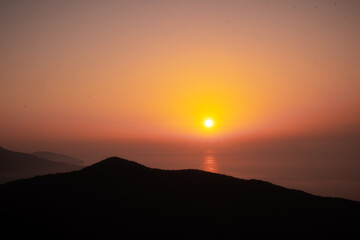 Beautiful dawn on the sea