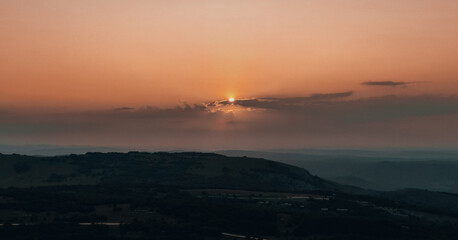 Sunset over plateau
